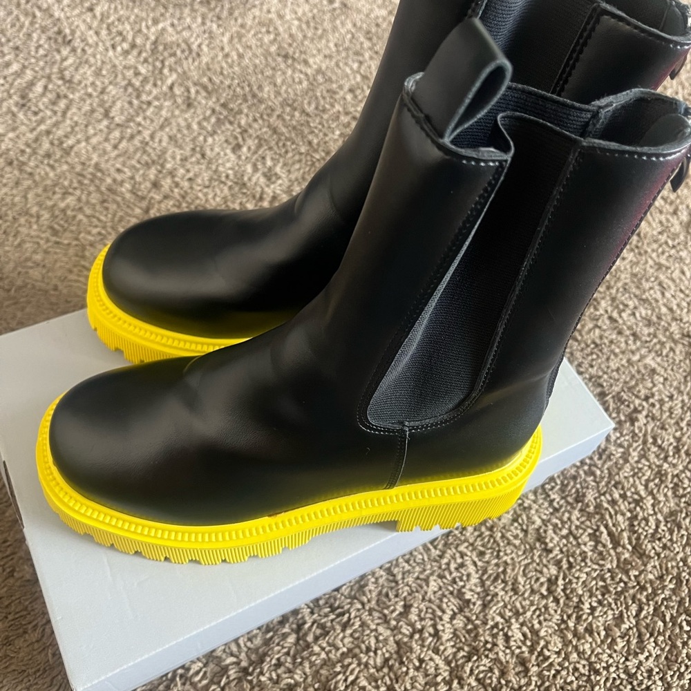Black and Yellow Kids Boots